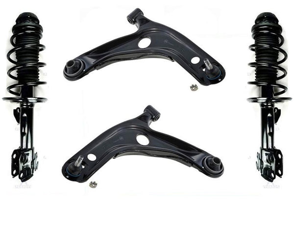 Front Complete Sprint Strut Lower Control Arms W/ BJ For Toyota Prius C 12-15
