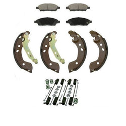 New Ceramic Pads Organic Brake Shoes Springs for Nissan Versa 12-15 & Note 15-17