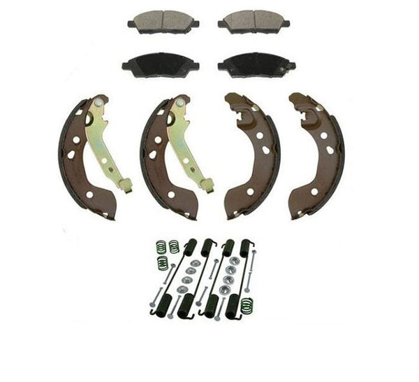 New Ceramic Pads Organic Brake Shoes Springs for Nissan Versa 12-15 & Note 15-17