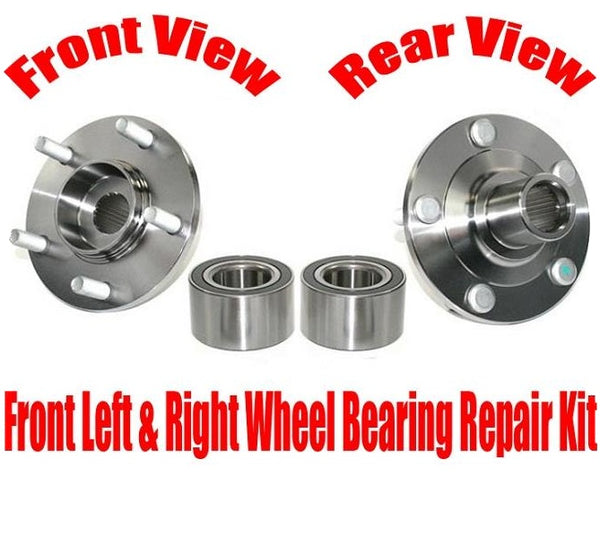Front Left & Right Wheel Bearing With Hub Kits for Ford Fusion 06-12 Milan 06-11