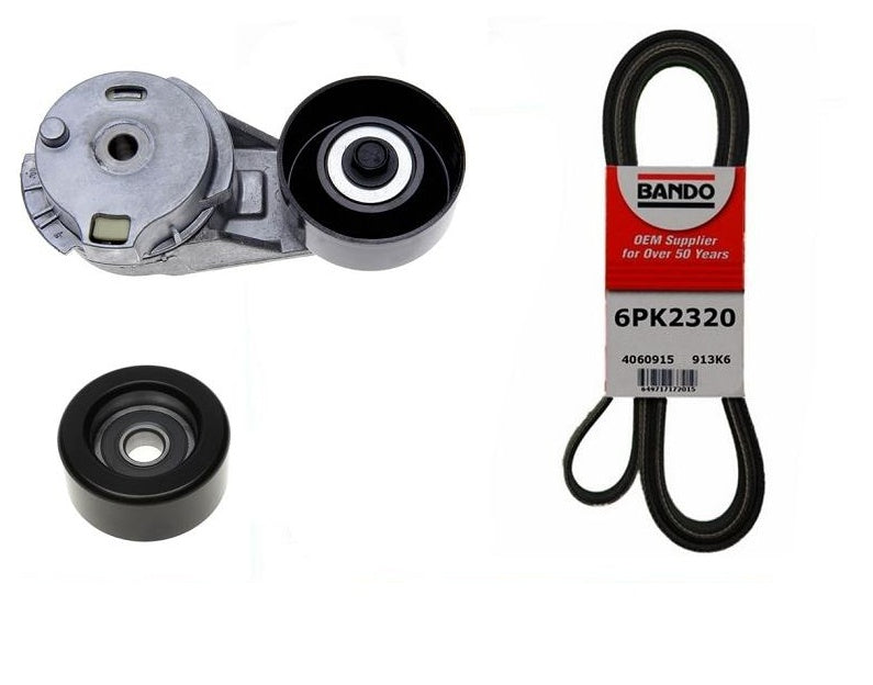 Belt Tensioner Idle Pulley and Serpentine Belt For 02-09 TRAILBLAZER