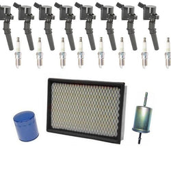 Ignition Coils NGK Spark Plugs Air Gas Oil Filters for 98-11 Town Car