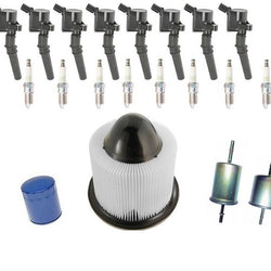 Ignition Coils NGK Spark Plugs Air Gas Oil Filters for 03-09 E150 4.6L 5.4L