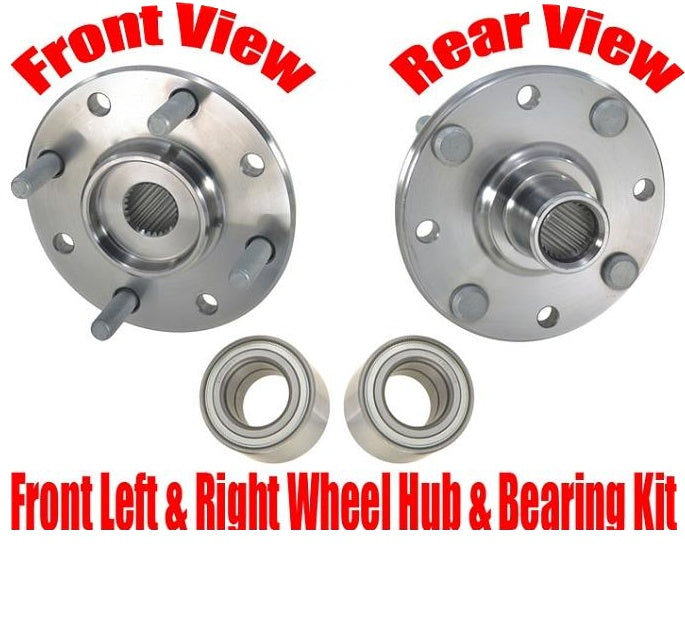 (2) New FRONT Wheel Bearing With Hub Kits for 2000-2004 Volvo S40 & V40