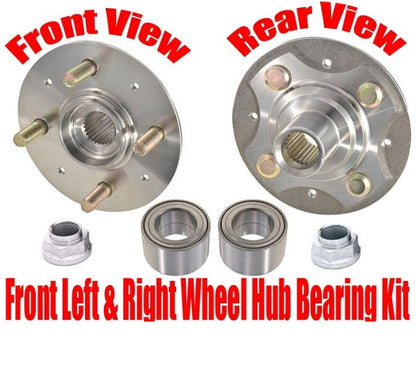 (2) New FRONT Wheel Bearing With Hub Kits For Honda FIT 2007 2008