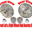 (2) Nuevos kits de rodamientos de rueda delantera con buje para Honda FIT 2007 2008