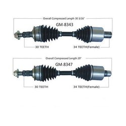 Torque Tested CV Drive Axles Volt 1.4L 2011-2015 Automatic Transmission