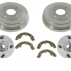 Rear Wheel Hub Bearings Drums & Shoes For Nissan Altima 93-01 W/O Rear ABS