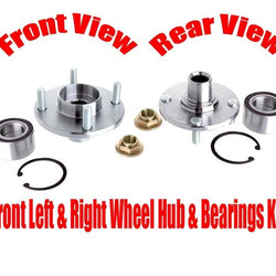 For 2000-2011 Ford Focus Front Wheel Hub Bearing (2) 100% New Hub Service Kit