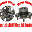 For Honda Odyssey 99-04 (2) 100% New Tested Rear Hub Wheel Bearing Assembly New
