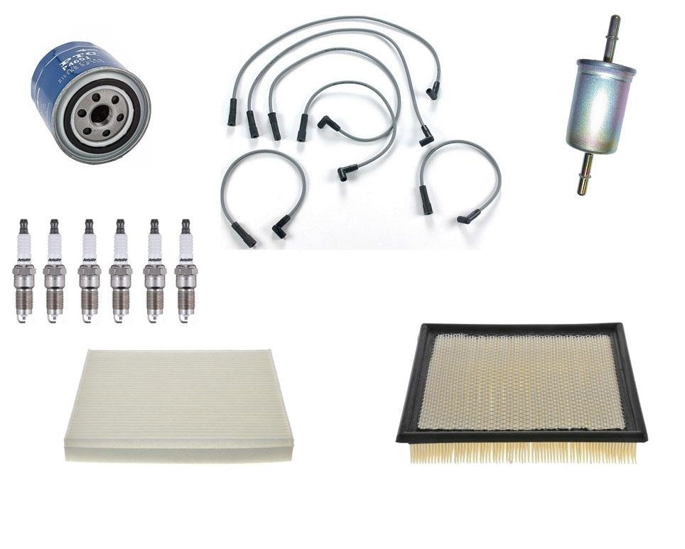 for 07-10 Ford Mustang 4.0L Wire Set Plugs Air Oil Cabin Gas Filter Tune Up 11Pc