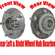 100% New REAR Left & Right Wheel Hub Bearings for Maxima 95-99 With 4-Wheel ABS