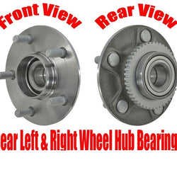 100% New REAR Left & Right Wheel Hub Bearings for Maxima 95-99 With 4-Wheel ABS
