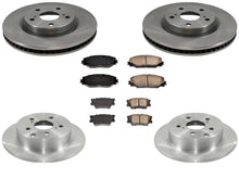 F &amp; R Rotores de freno y pastillas de cerámica para todas las ruedas Matrix 2.4L 09-13 6 piezas