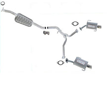 Middle Resonator & Mufflers With Tips fits For 2008-2009 Subaru Tribeca 3.6L H6