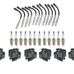 Ignition Coils Spark Plug Wire Set 12 Bch Platinum Plugs for 01-05 C240 Mercedes