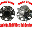 Rear Left & Right Wheel Hub Bearings for Honda Accord 13-16 for Acura TLX 15-17