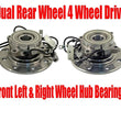 for 94-99 Ram 3500 Dual Rear Wheel 4WD 4x4 With 4W ABS (2) New Hub Wheel Bearing