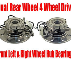for 94-99 Ram 3500 Dual Rear Wheel 4WD 4x4 With 4W ABS (2) New Hub Wheel Bearing