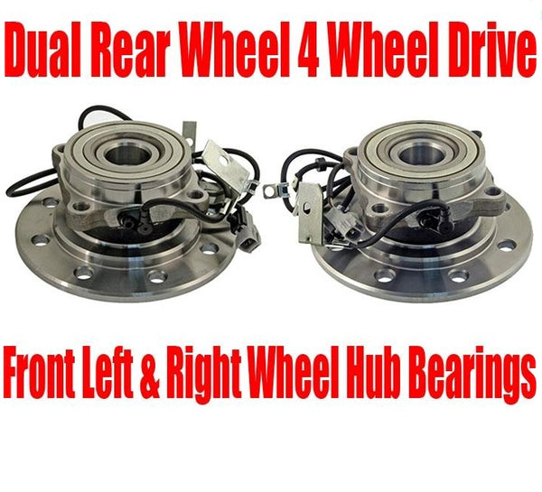 for 94-99 Ram 3500 Dual Rear Wheel 4WD 4x4 With 4W ABS (2) New Hub Wheel Bearing