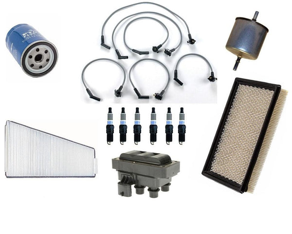 Ignition Wires 6 Plugs Coil Oil Air Gas Filter for 96-99 Taurus 3.0L Vin (U) OHV