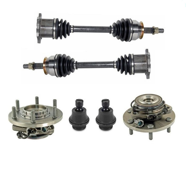 New Wheel Bearing Hubs Axles Ball Joints Front For Nissan Armada Titan 04-07