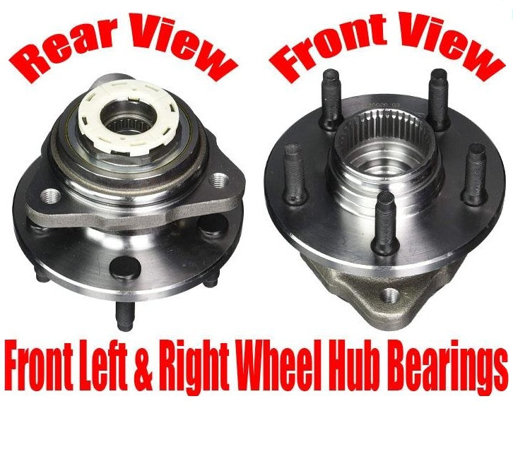 (2) New Front Hub Bearing 4x4 With Rear ABS Only With Pulse Vac 98-00 Ranger