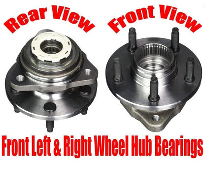 (2) New Front Hub Bearing 4x4 With Rear ABS Only With Pulse Vac 98-00 Ranger