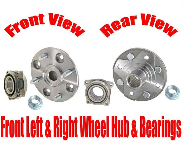 100% New (2) Front Wheel Hub With Hub Bearing for Honda Accord 2.2 1990-1997