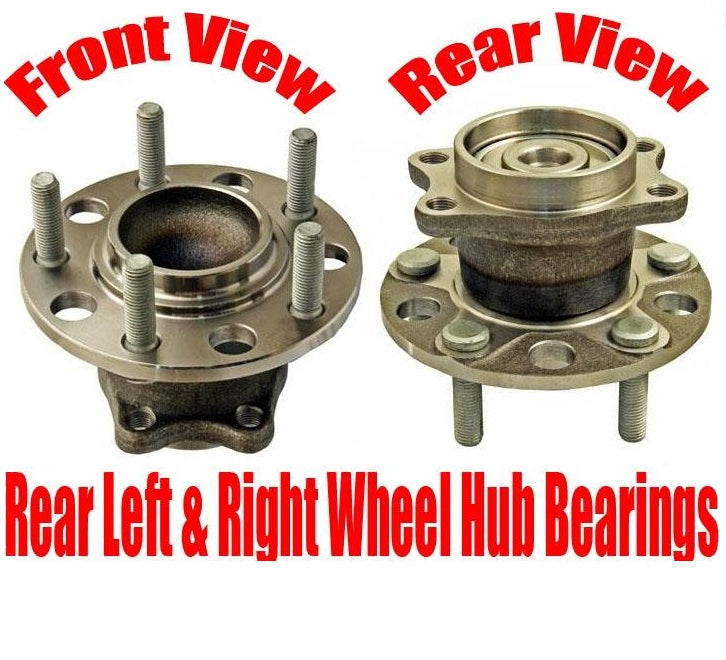 (2) New REAR Axle Hub Assembly For 07-11 Caliber With Rear Drum Brakes No ABS