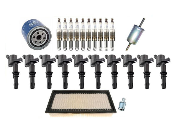 New Air Oil Gas Filters Plugs Coils 05-07 for Ford F250 V10 6.8L Super Duty 24Pc