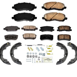 Frt & Rr Ceramic Brake Pads Parking Shoes 5pc Kit Fits for Jeep Compass 07-17