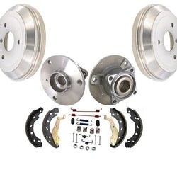 for 08-15 Smart Car Fortwo Rear Brake Drums & Rear Brake Shoes Hub Bearings 6pc