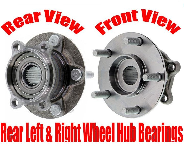 (2) 100% New REAR Wheel Hub Bearing for All Wheel Drive 13-16 Mazda CX5 AWD Rear
