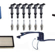 Liberty 3.7L 02-03 Fuel Filter Oil & Air Filter  Coils Platinum Plugs 16pc