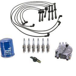 100% New Ignition Wires Spark Plugs Rotor & Cap 10pc Kit Mazda 626 2.5L 95-97