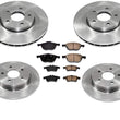 Para 12-18 4 ruedas Disc Focus Kit de pastillas y rotores de freno delanteros y traseros, 6 piezas