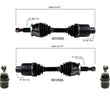 Para Dodge Durango 01-03 y 01-04 Dakota eje de transmisión CV delantero y juntas esféricas