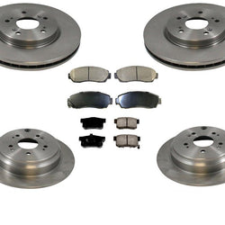 Para Honda CR-V 12-16 con tracción total, nuevos rotores de freno y pastillas de cerámica, 6 piezas