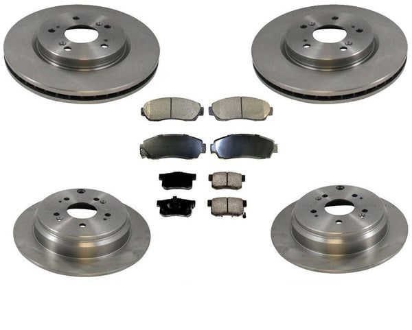 Para Honda CR-V 12-16 con tracción total, nuevos rotores de freno y pastillas de cerámica, 6 piezas
