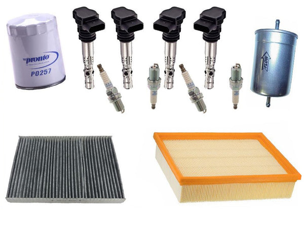 Oil Air Cabin Air New Coils With Platinum Plugs for 02-05 Volkswagen Passat 1.8L