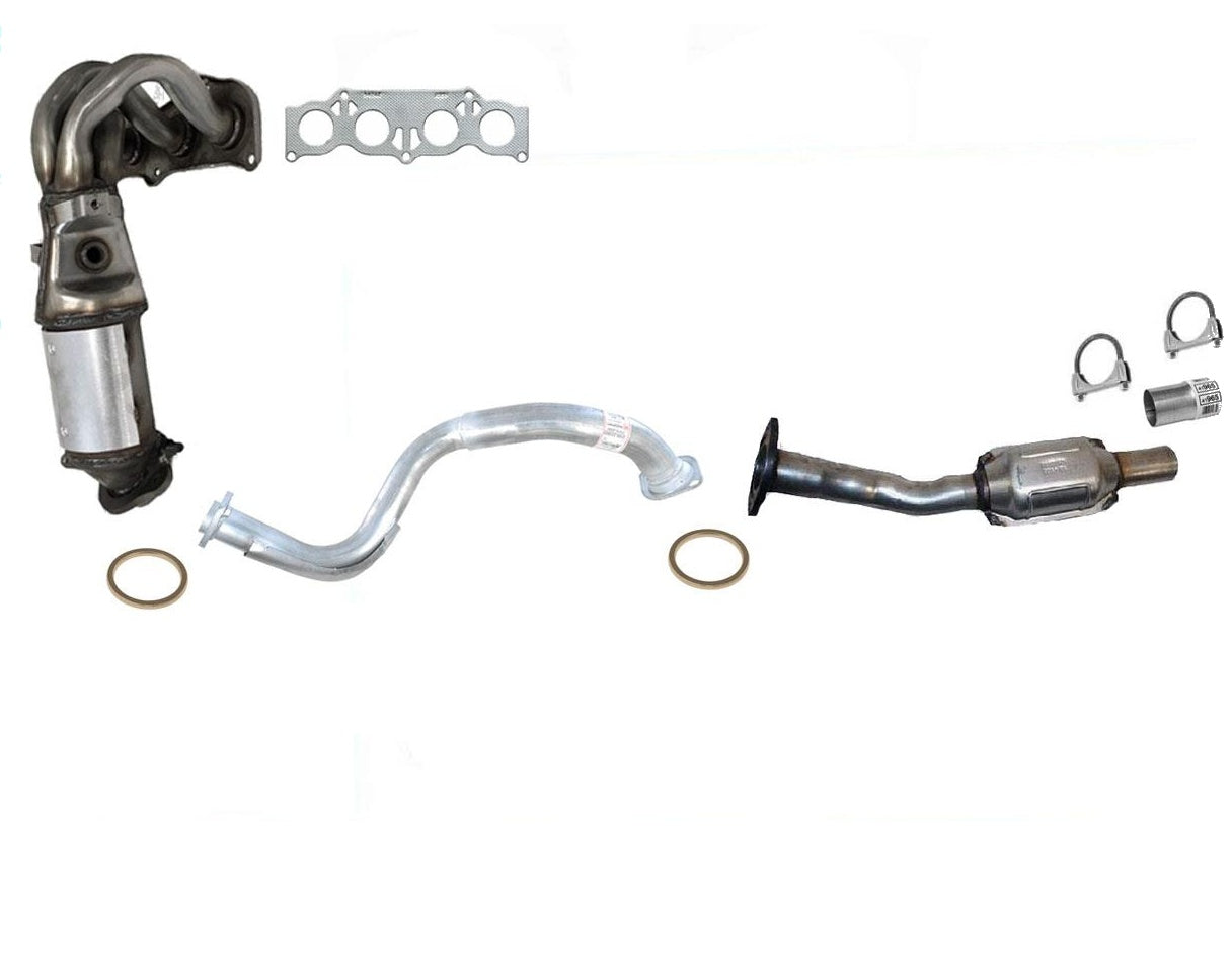 Front & Rear Converters and Front Pipe For 06-08 Toyota Rav4 2.4L