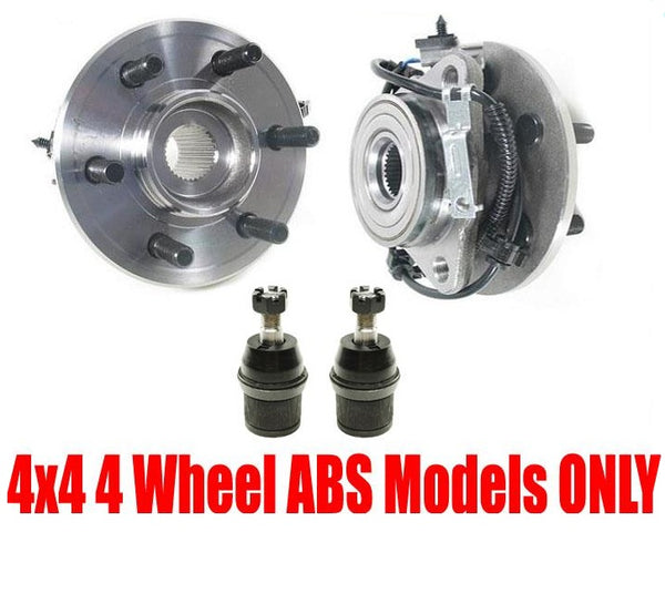 Front Wheel Hub Bearings Ball Joints Durango 98-03 Dakota 97-04 4x4 4 Wheel ABS