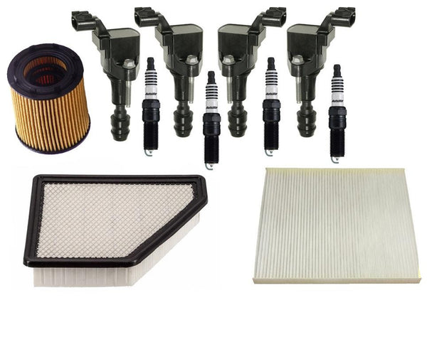 Ignition Coils Spark Plugs Air Oil Filter For 2010-2017 Chevrolet Equinox 2.4L