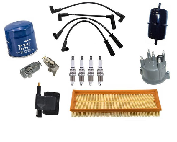 For 1991-1995 Wrangler 2.5L Ignition Wires Cap Rotor & Plugs Oil Air Gas Filter