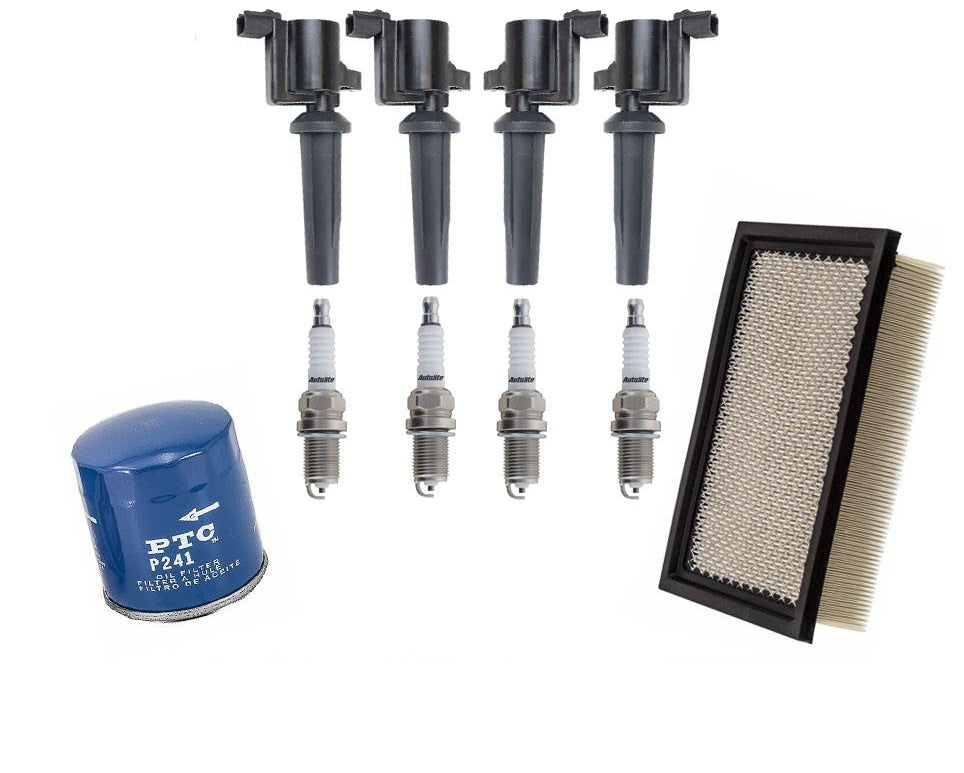 (4) Ignition Coils + Platinum Plugs Tune Up Kit for Ford Escape 05-08 2.3L
