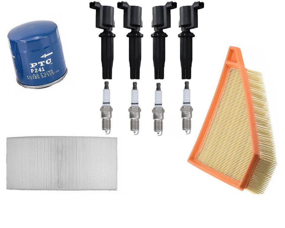 (4) Ignition Coils + Platinum Plugs Tune Up for Ford Transit Connect 2.0L 10-13