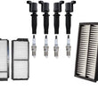(4) Ignition Coils + Platinum Plugs Tune Up for Mazda 3 2.0L 2.3L 2004-2005