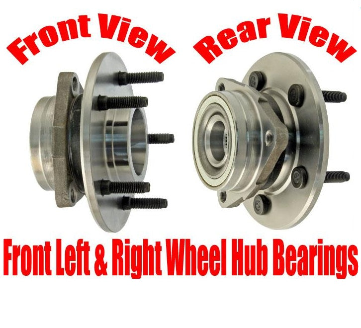 (2) New Front Hub Wheel Bearing for REAR WHEEL ABS 4 Wheel Drv 97-99 Ford F150