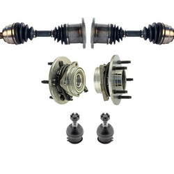 100% New FRONT Wheel Bearing & Hub for 4 Wheel Drv 4W ABS 5Std 97-99 F150 6pc Kt